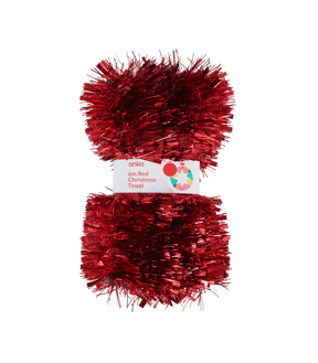 6m Red Christmas Tinsel - Anko
