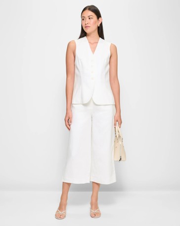European Linen Wide Leg Culottes - Preview