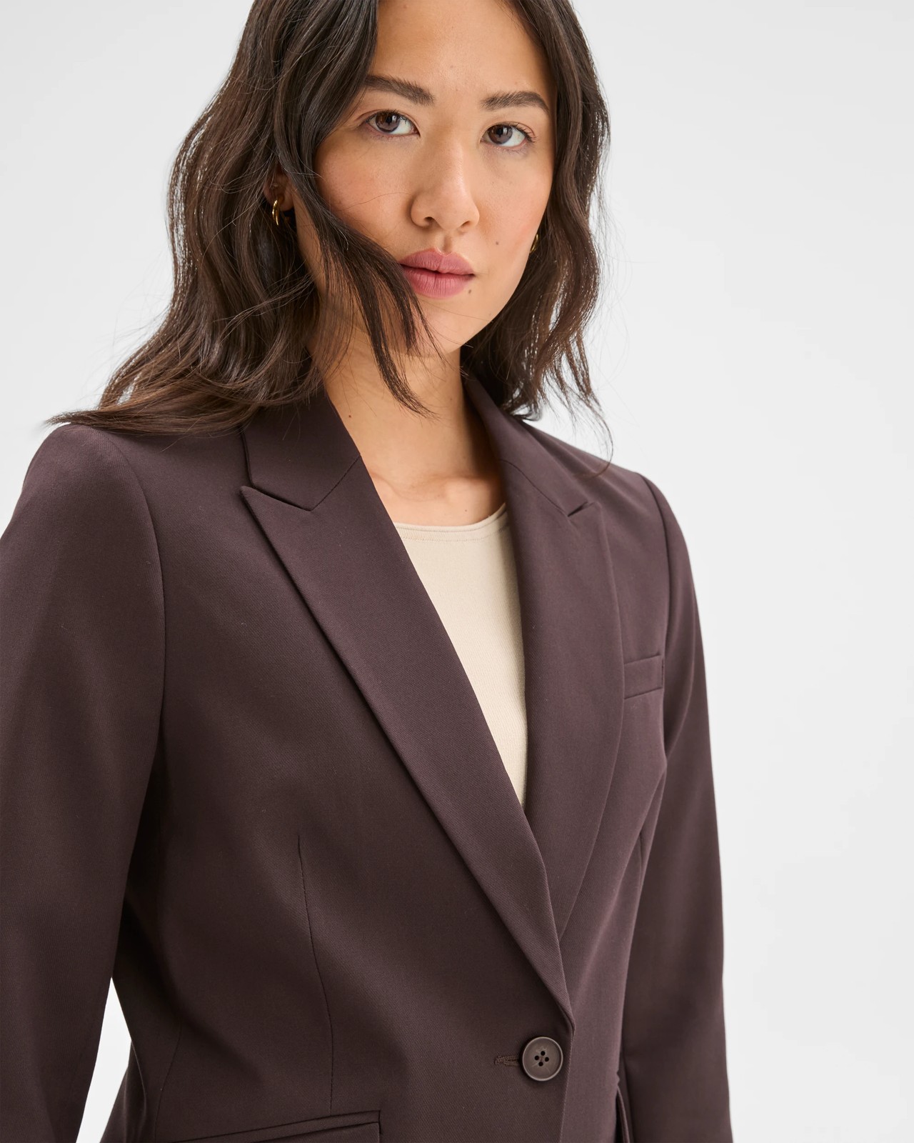 Preview Classic Single Breasted Blazer - Coffee Bean 5 of 5