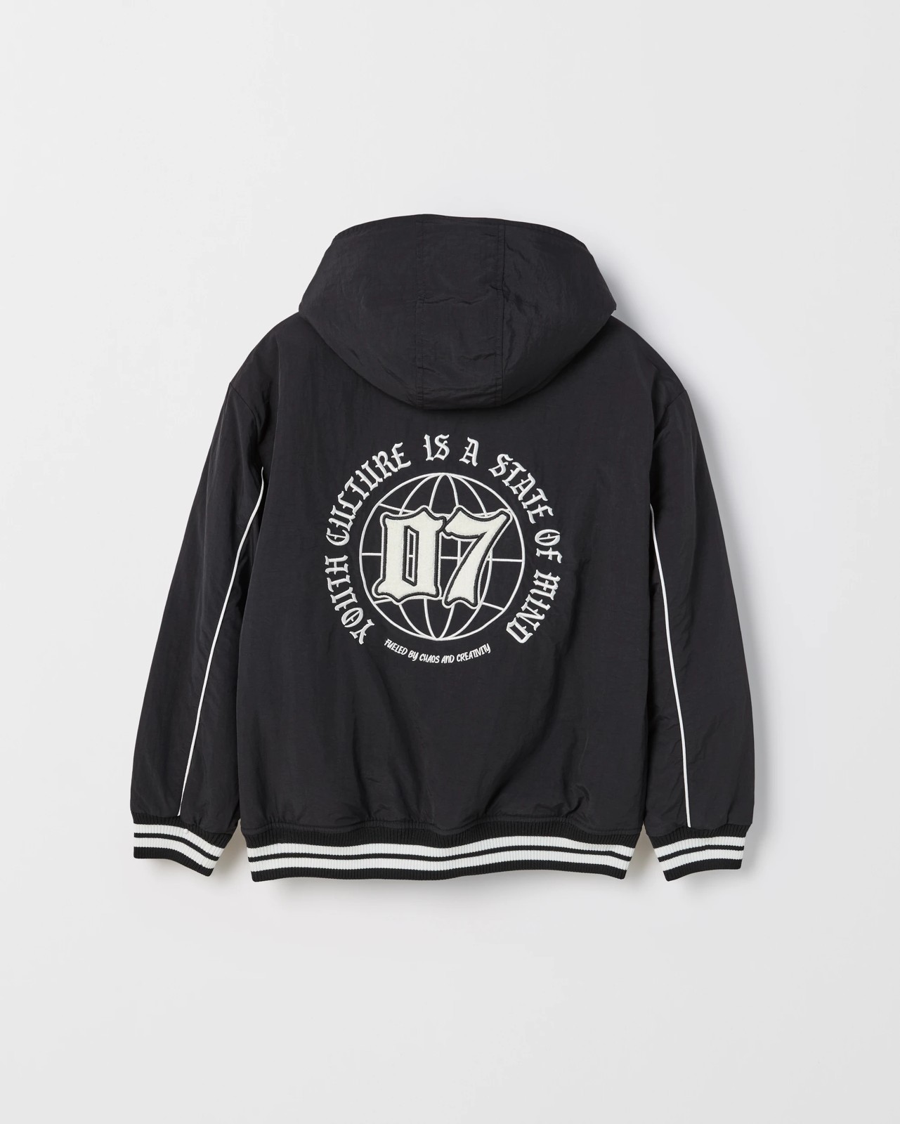 Long Sleeve Hooded Varsity Jacket 4 of 4