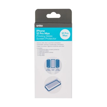 iPhone 12 Pro Max Privacy Hardened Glass Screen Protector - Anko