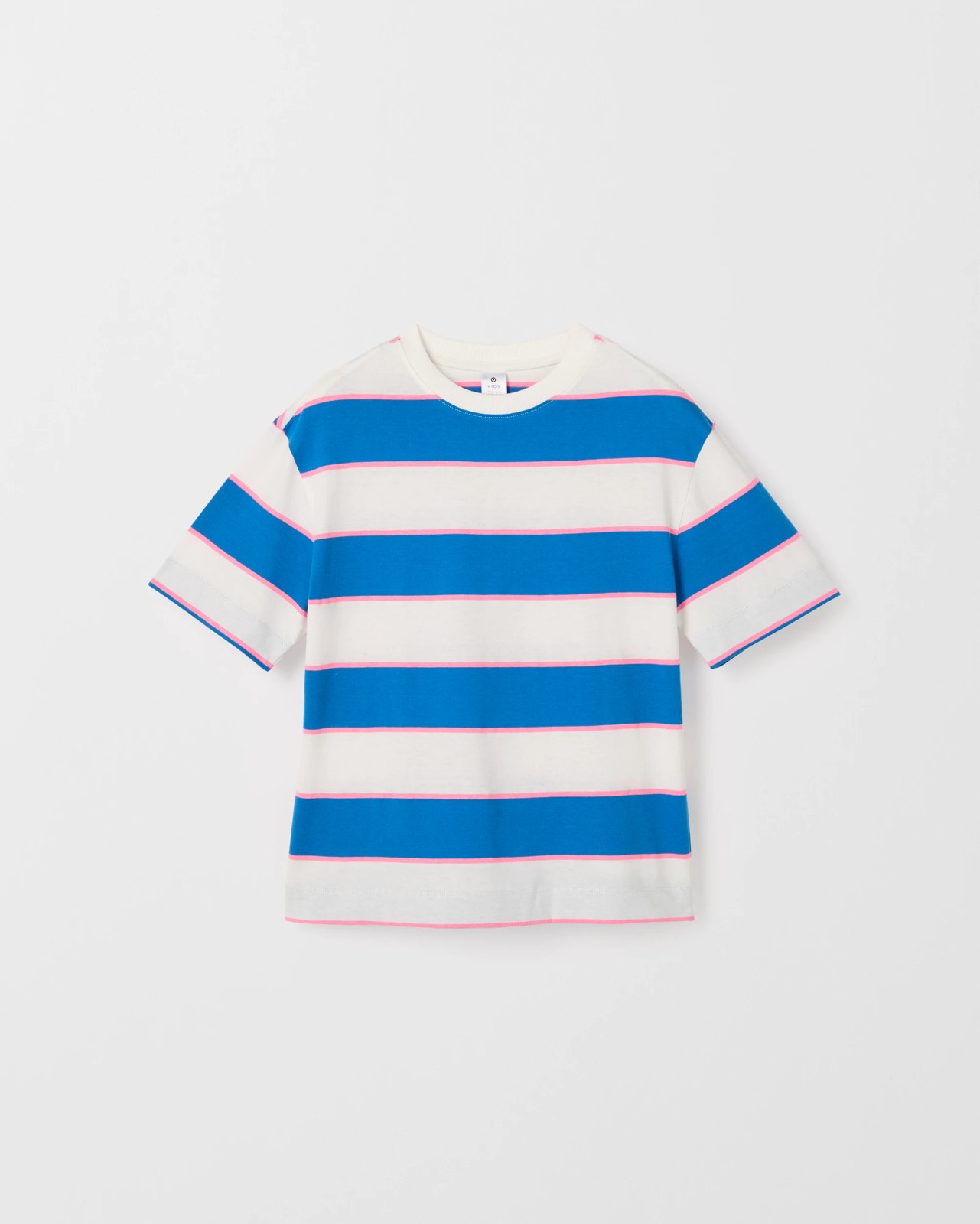 Australian Cotton Oversized T-Shirt - Stripe Blue 5 of 6