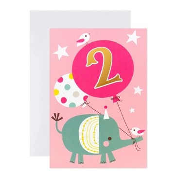Connections from Hallmark 2nd Birthday Card - Elephant