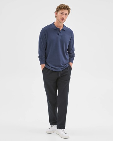 Australian Cotton Blend Boucle Polo Top