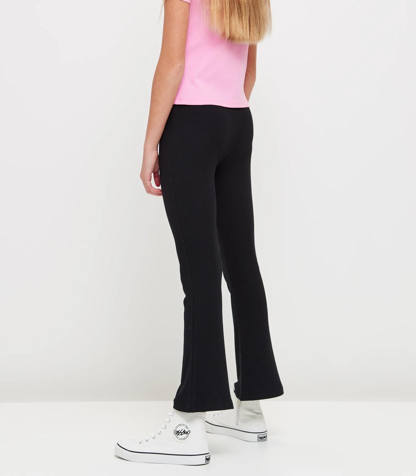 Fine Seamless Bell Pants in assortment, Organic cotton rib