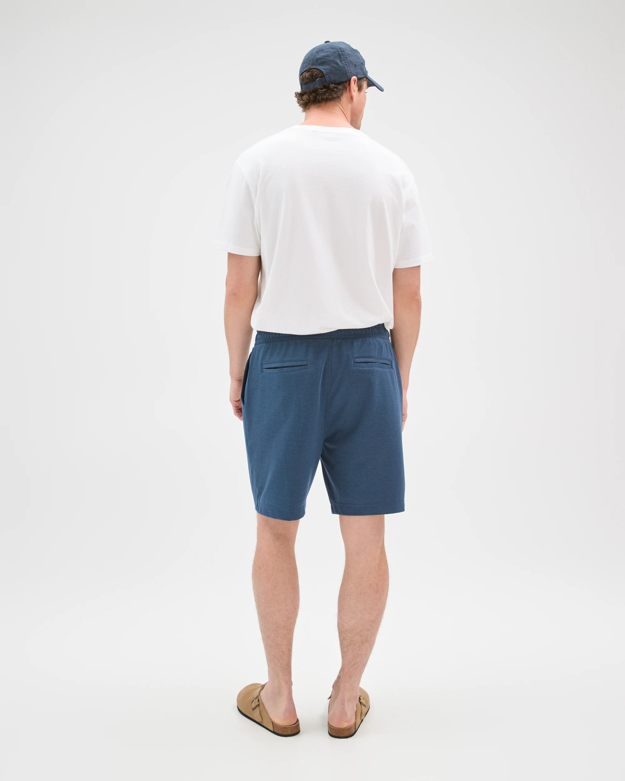 Textured Fleece Shorts - Dark Blue 6 of 6