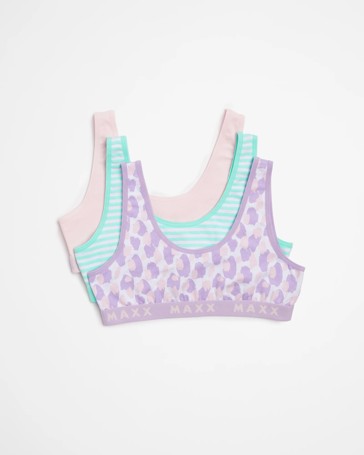 Girls Scoop Crop Tops 3 Pack - Maxx