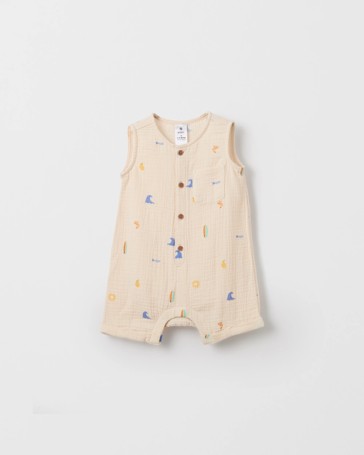 Baby Organic Cotton Sleeveless Bubble Bodysuit