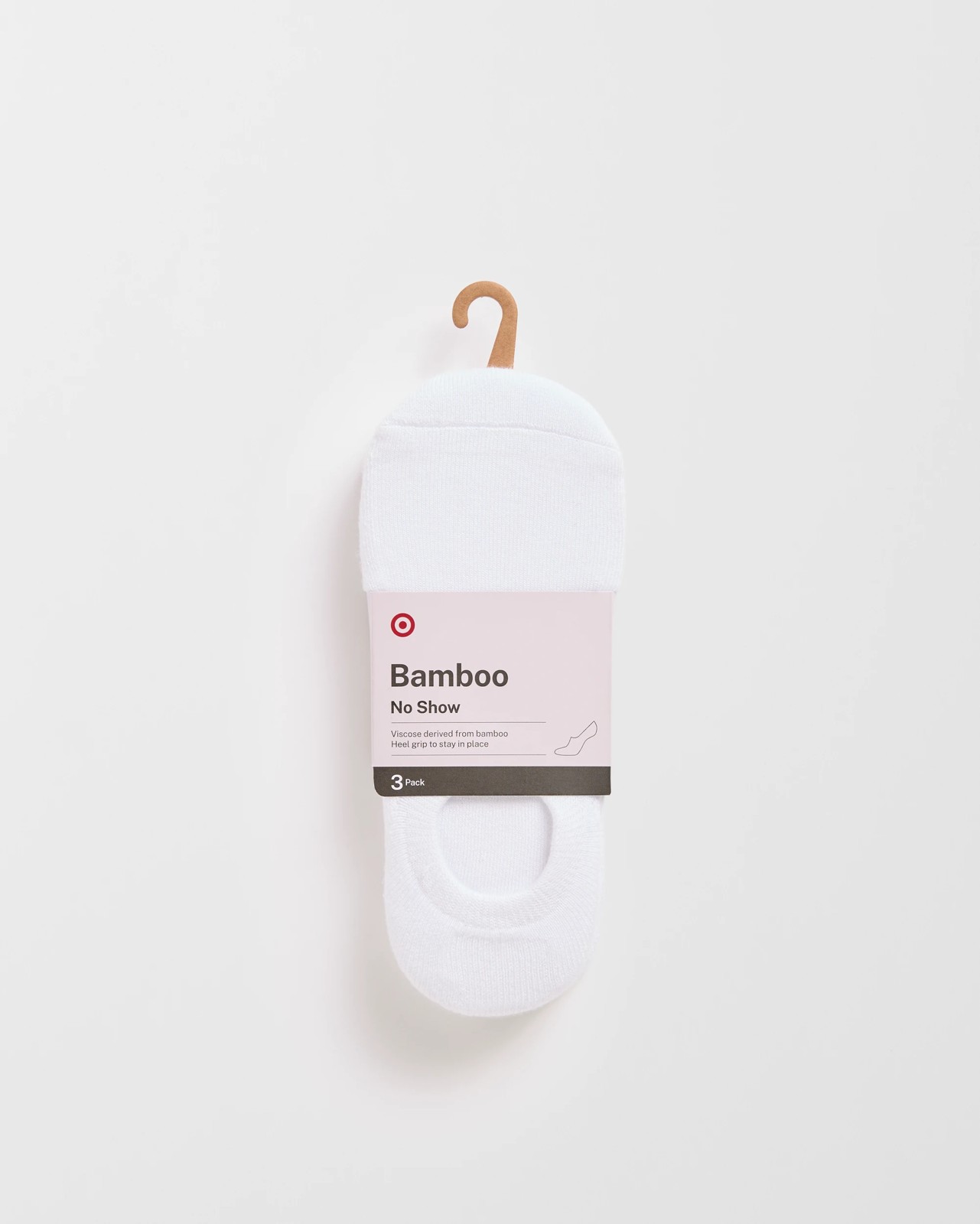 Bamboo 3 Pack No Show Socks - White 2 of 3