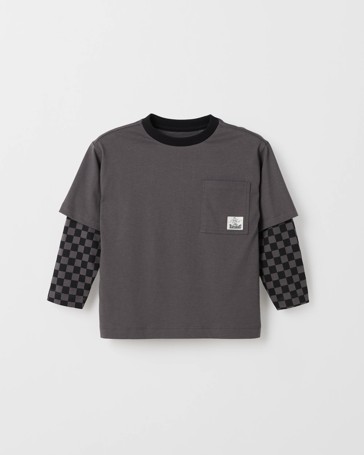 Australian Cotton Long Sleeve 2Fer T-Shirt