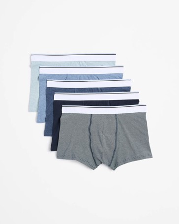 Australian Cotton Blend 5 Pack Hipster Trunks - Maxx