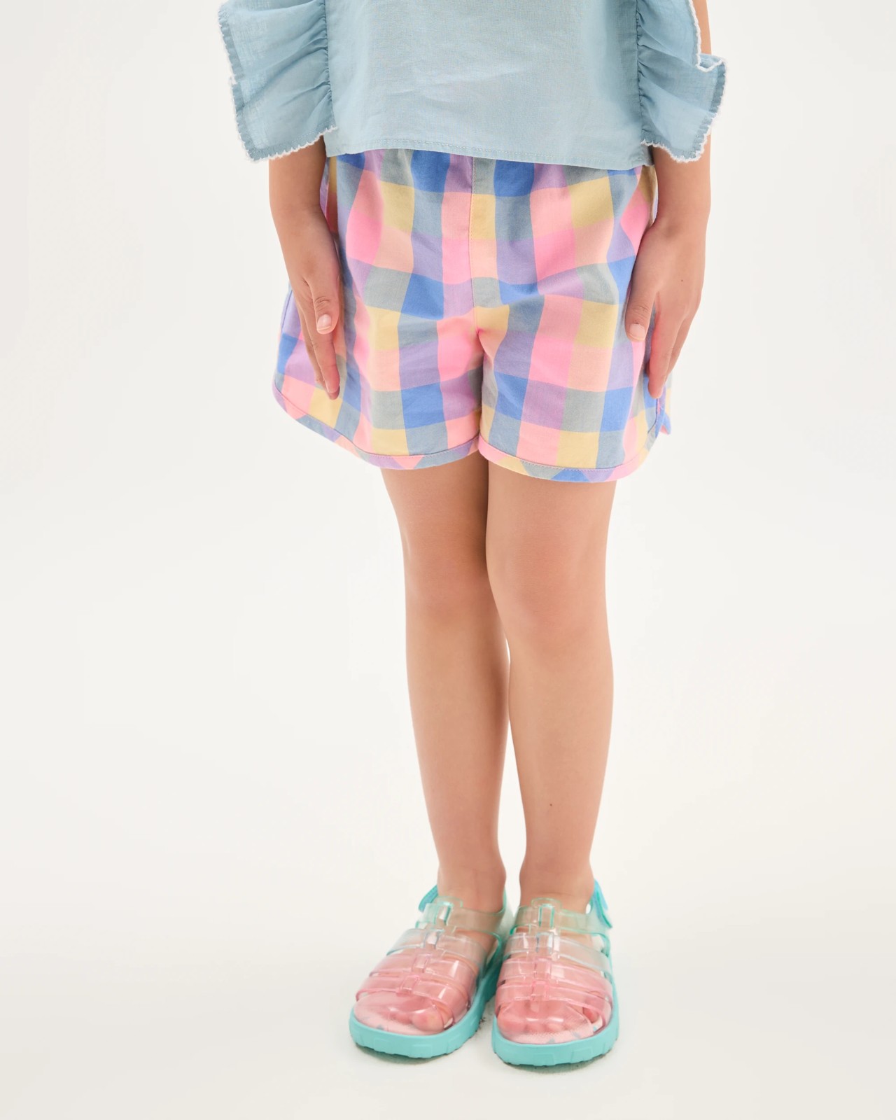 Cotton Blend Dolphin Hem Woven Shorts 3 of 5