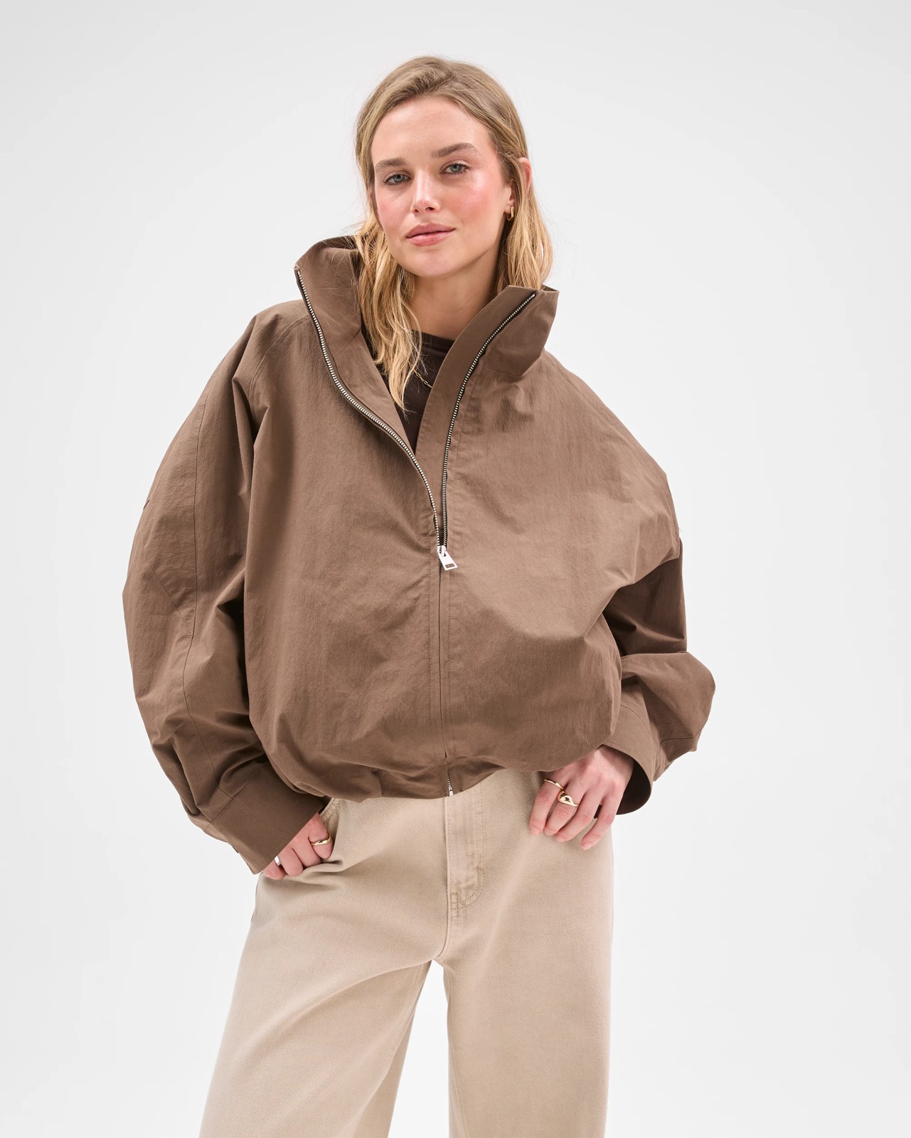 Lily Loves Australian Cotton Blend Parker Jacket - Dark Khaki 3 of 6