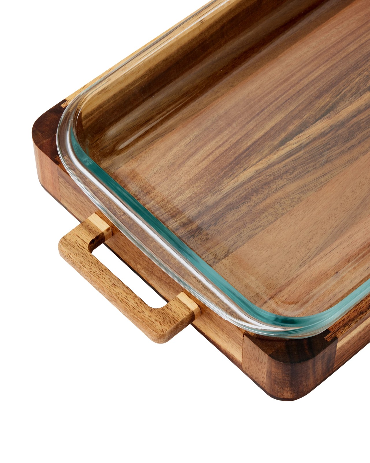 Anko 3L Acacia and Glass Baking Dish 4 of 6