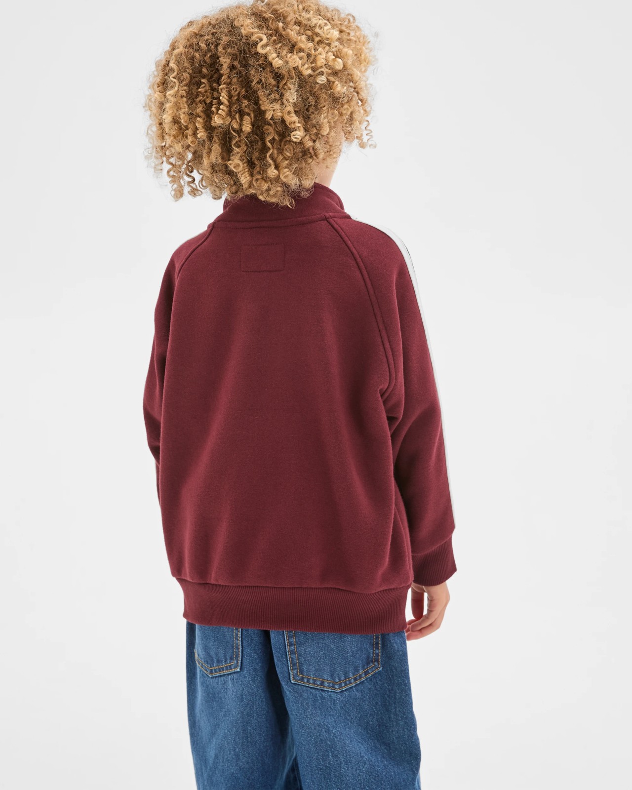 Australian Cotton Blend 1/4 Zip Jumper - Port Royal Burgundy 5 of 5