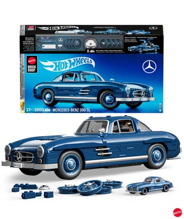 Mattel Brick Shop Hot Wheels Mercedes-Benz 300 Sl Building Toy Kit