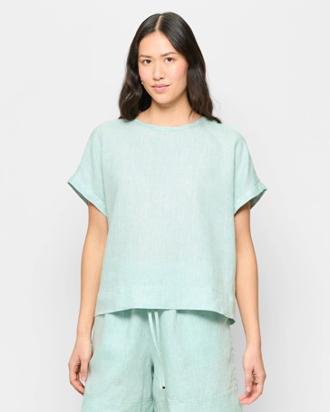 European Linen Cuffed T-Shirt