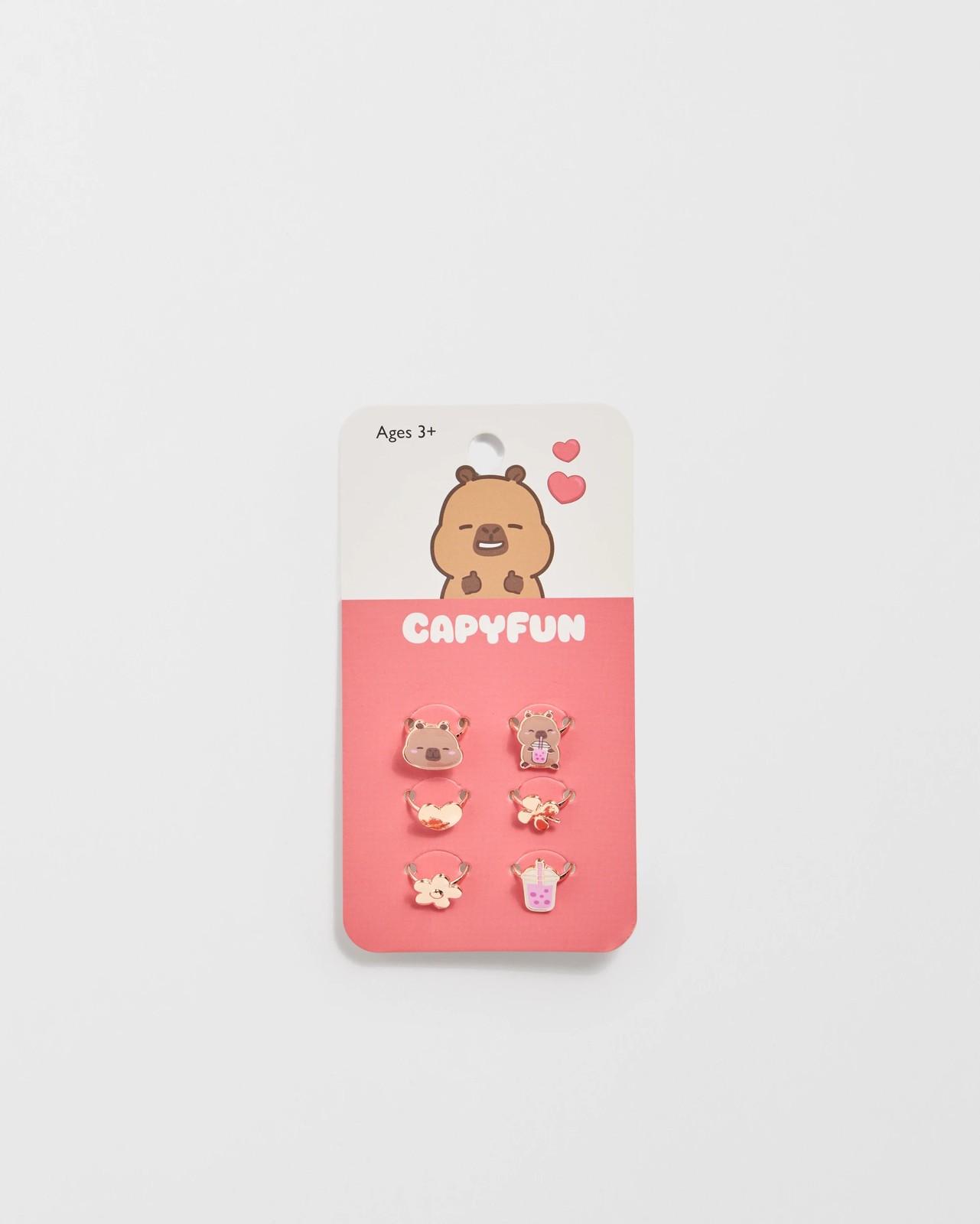 CapyFun Capybara 6 Pack Rings Set 3 of 3
