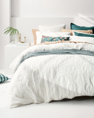 Palm Quilted Australian Cotton Quilt Cover Set