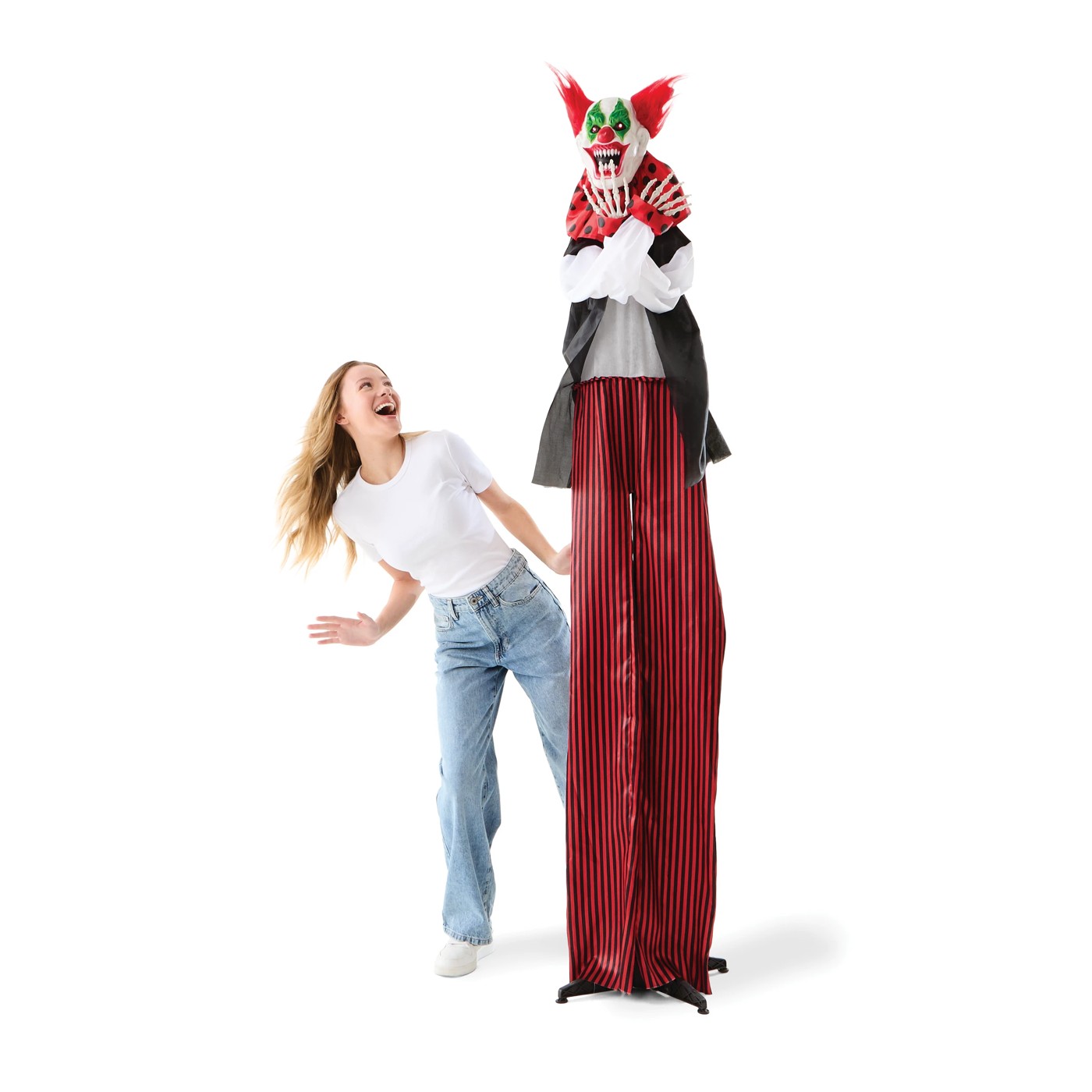 Anko Battery Operated LED Light Up Standing Spooky Clown 3 of 6