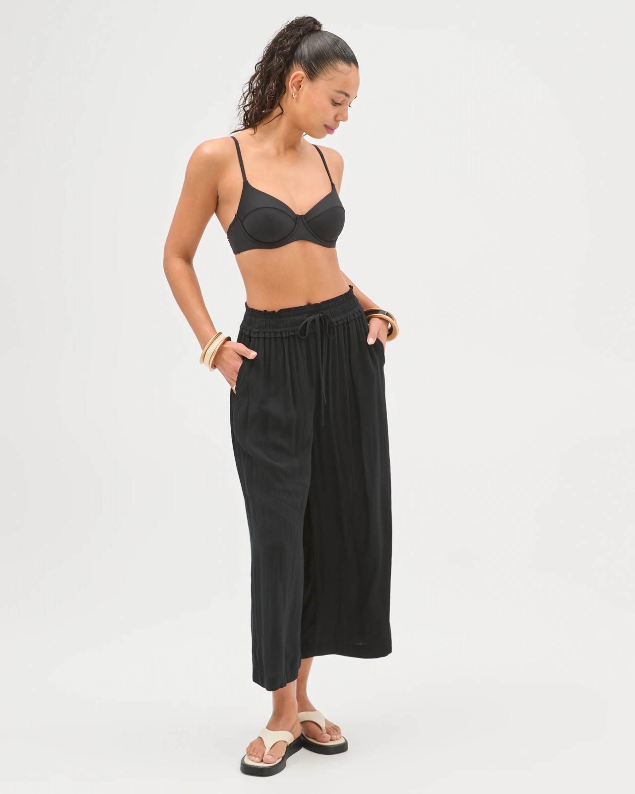 Underwire Swim Bikini Top - Black 2 of 6