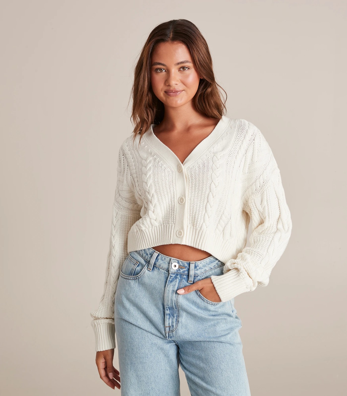 White Cropped Cardigan : Target