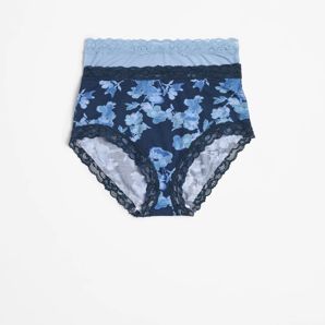 Womens Modal and Lace Full Briefs 2 Pack thumbnail 2