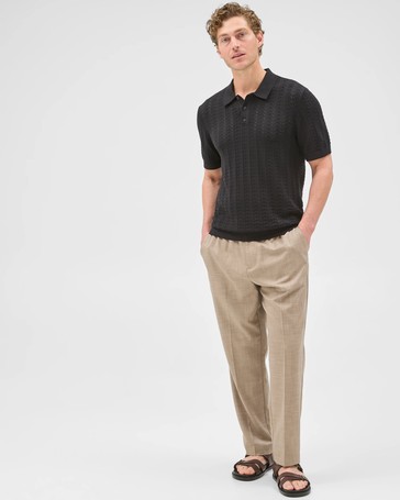 Preview Knitted Textured Polo Top