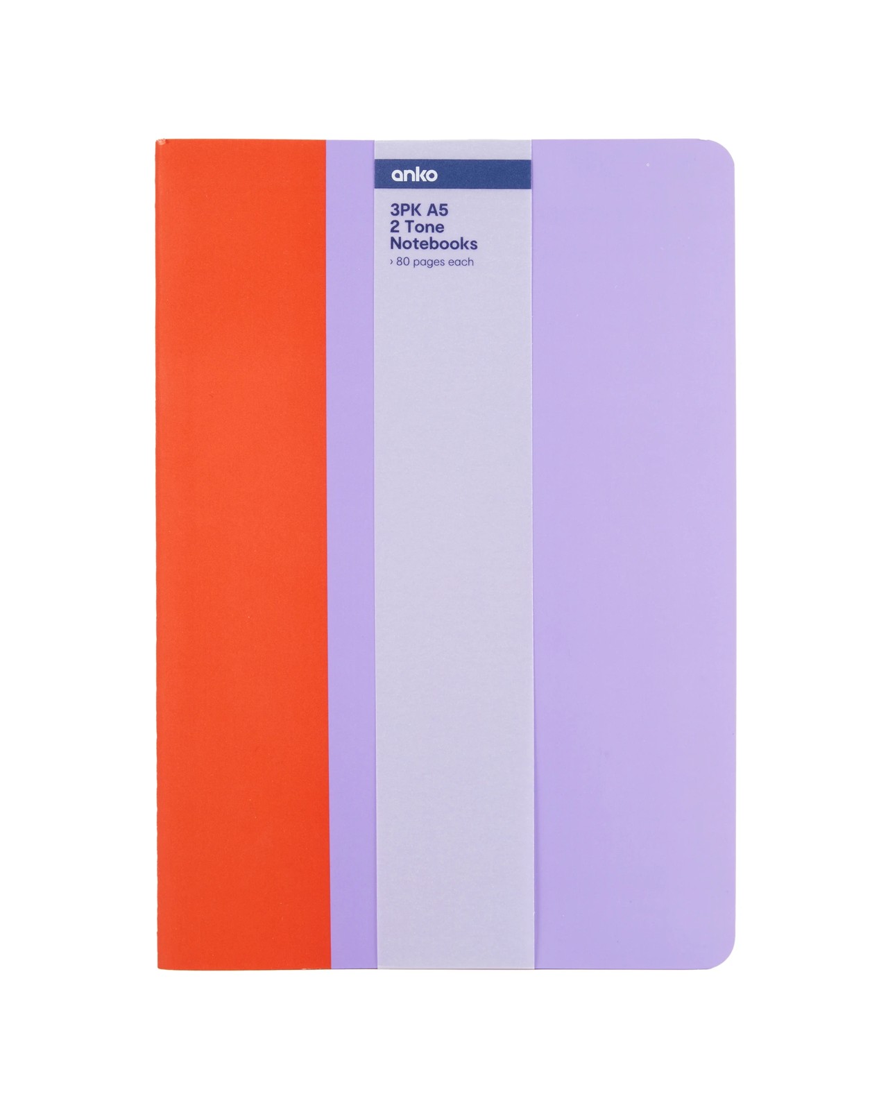 Anko 3 Pack of A5 2 Tone Notebooks 4 of 4