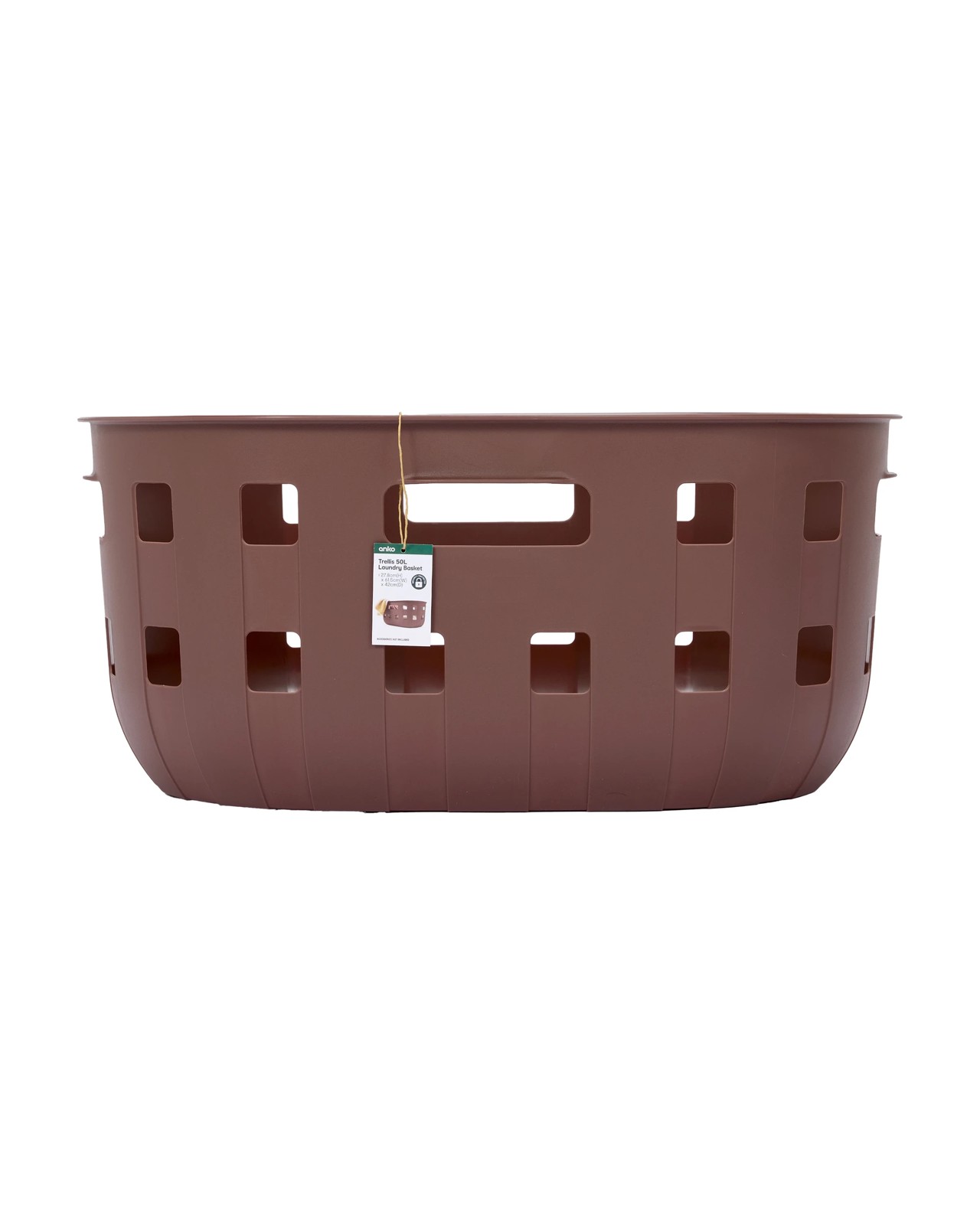 Anko 50L Trellis Laundry Basket - Chocolate 5 of 5