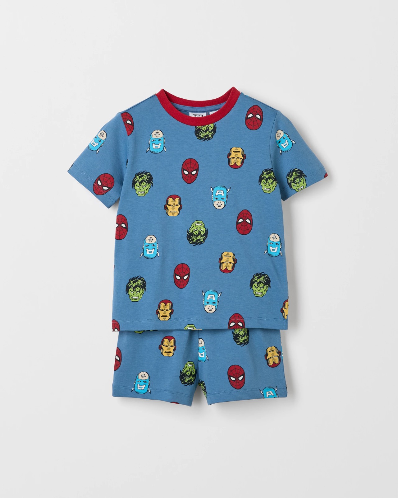 Licensed Disney Organic Cotton 2 Pack Younger Boys Top & Shorts Pyjama Set - Marvel Multi 3 of 5