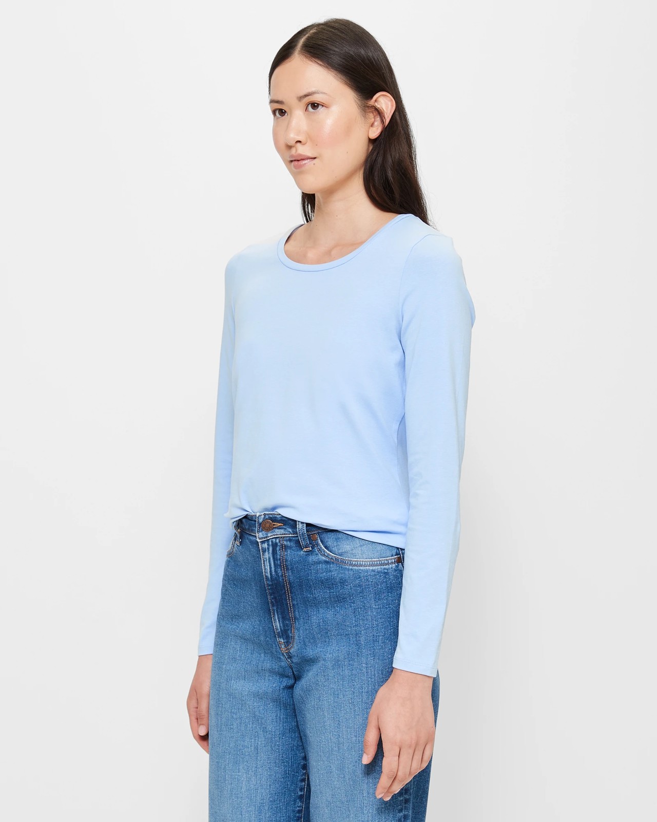 Australian Cotton Long Sleeve Crew T-Shirt 3 of 5