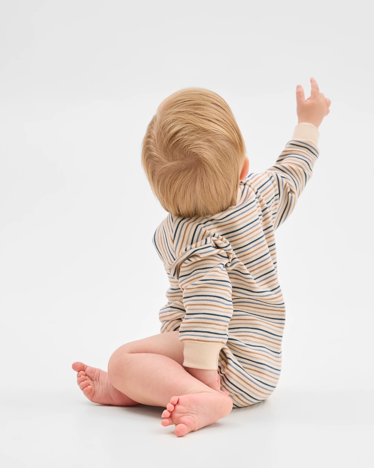 Baby Organic Cotton Long Sleeve Waffle Bodysuit - Whitecap 3 of 5