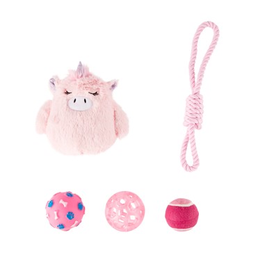 5 Pack Pet Toy Pink Unicorn - Anko