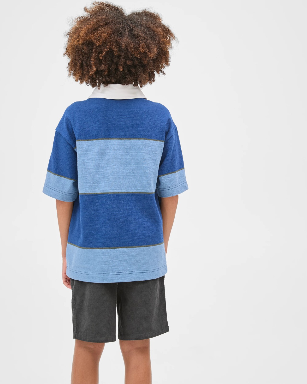 Australian Cotton Oversized Rugby T-Shirt - Blue 4 of 6