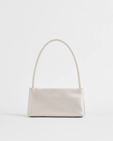 Minimal East West Satin Shoulder Bag