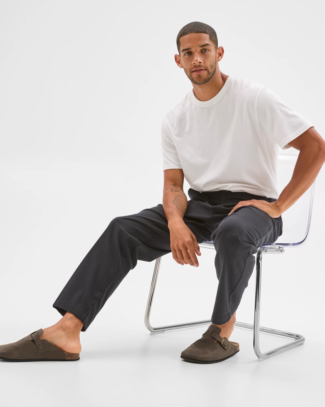 Brushed Relaxed Pants - Black 4 of 6