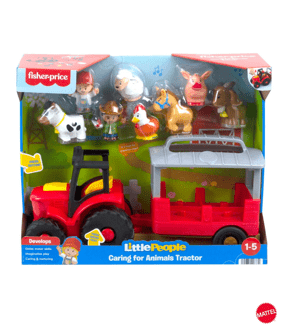 Fisher Price Mattel Little People Caring for Animals Tractor Gift Set Musical Farm Truck