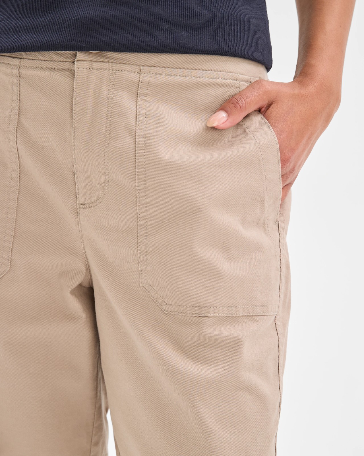 Rib Waist Shorts - Parchment 4 of 6