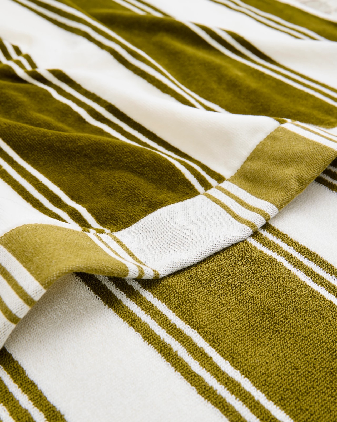 Byron Stripe Australian Cotton Adult Beach Towel - Avocado 2 of 2