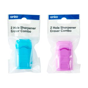 Sharpener & Eraser Set, Assorted - Anko product image