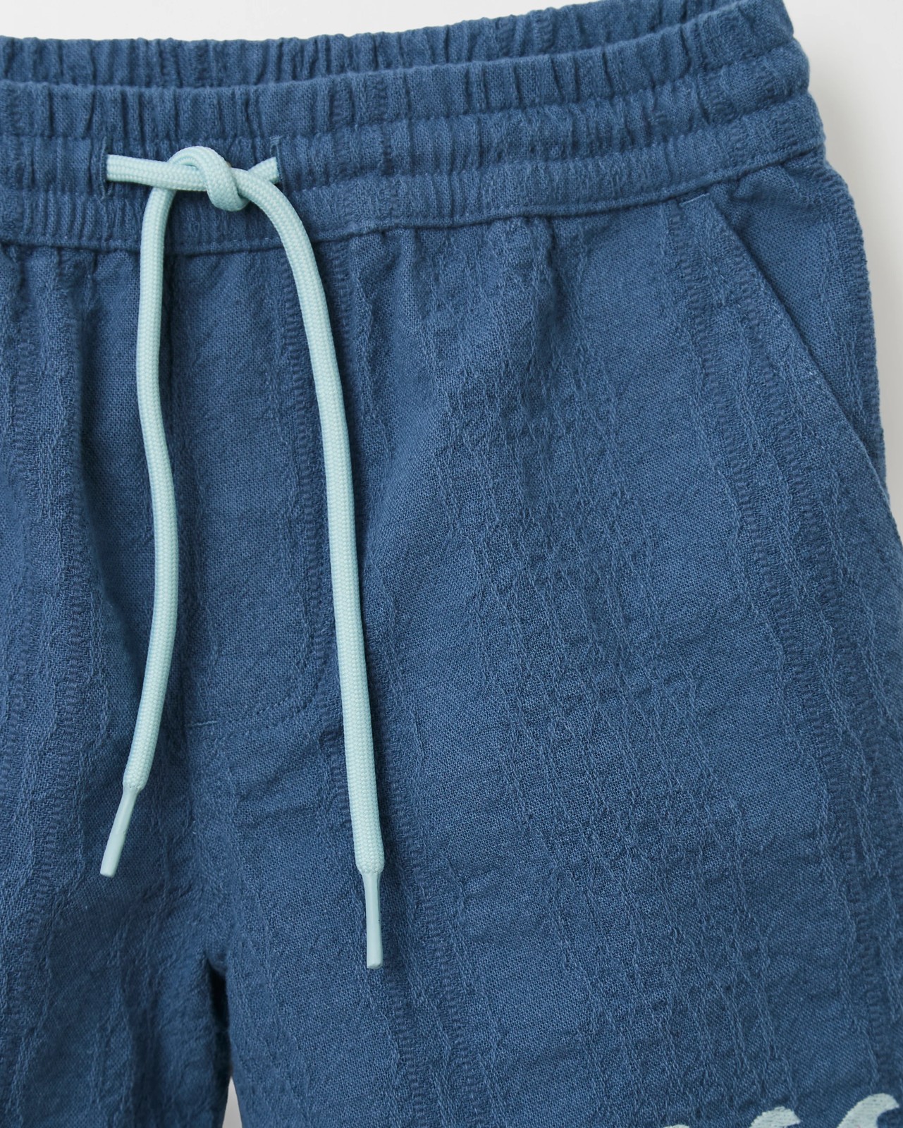 Cotton Rich Textured Volley Shorts - Navy 6 of 6