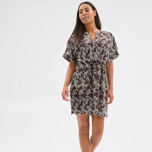 Resort Contrast Broderie Dress product image