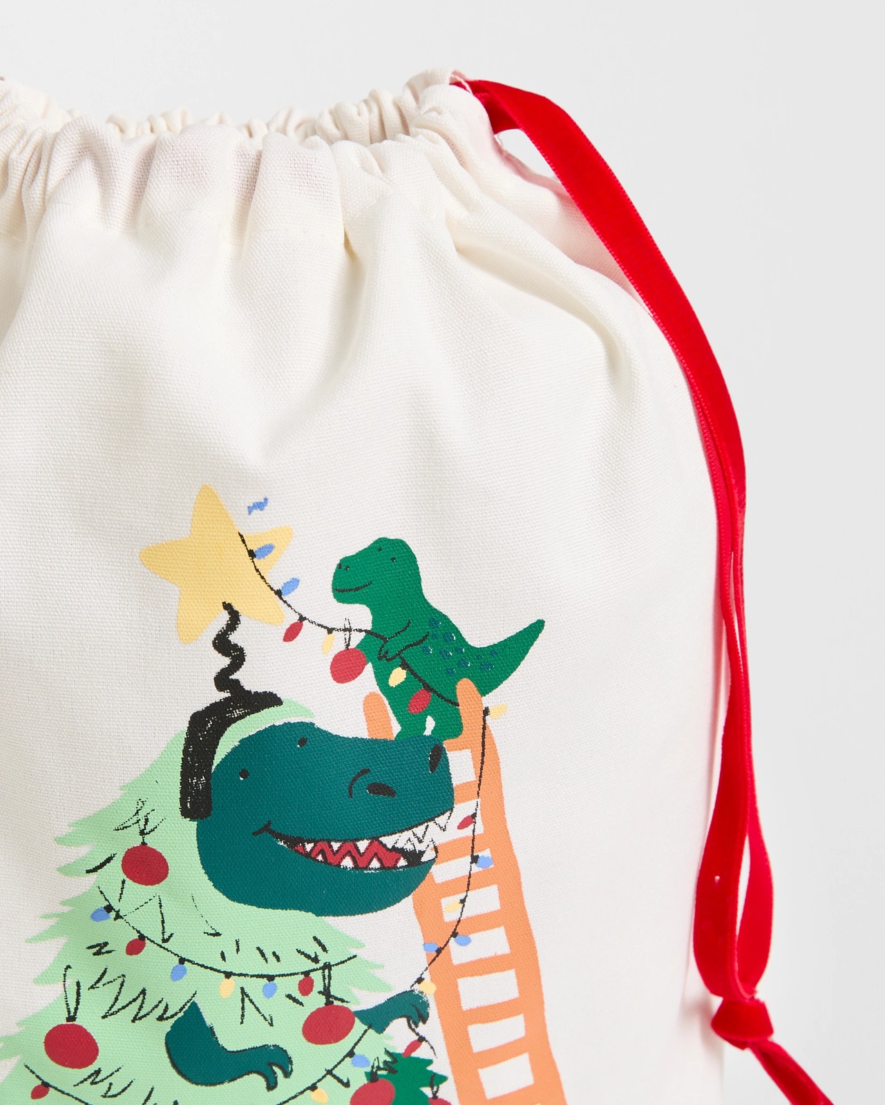 Cotton Tree Rex Christmas Drawstring Bag 2 of 4