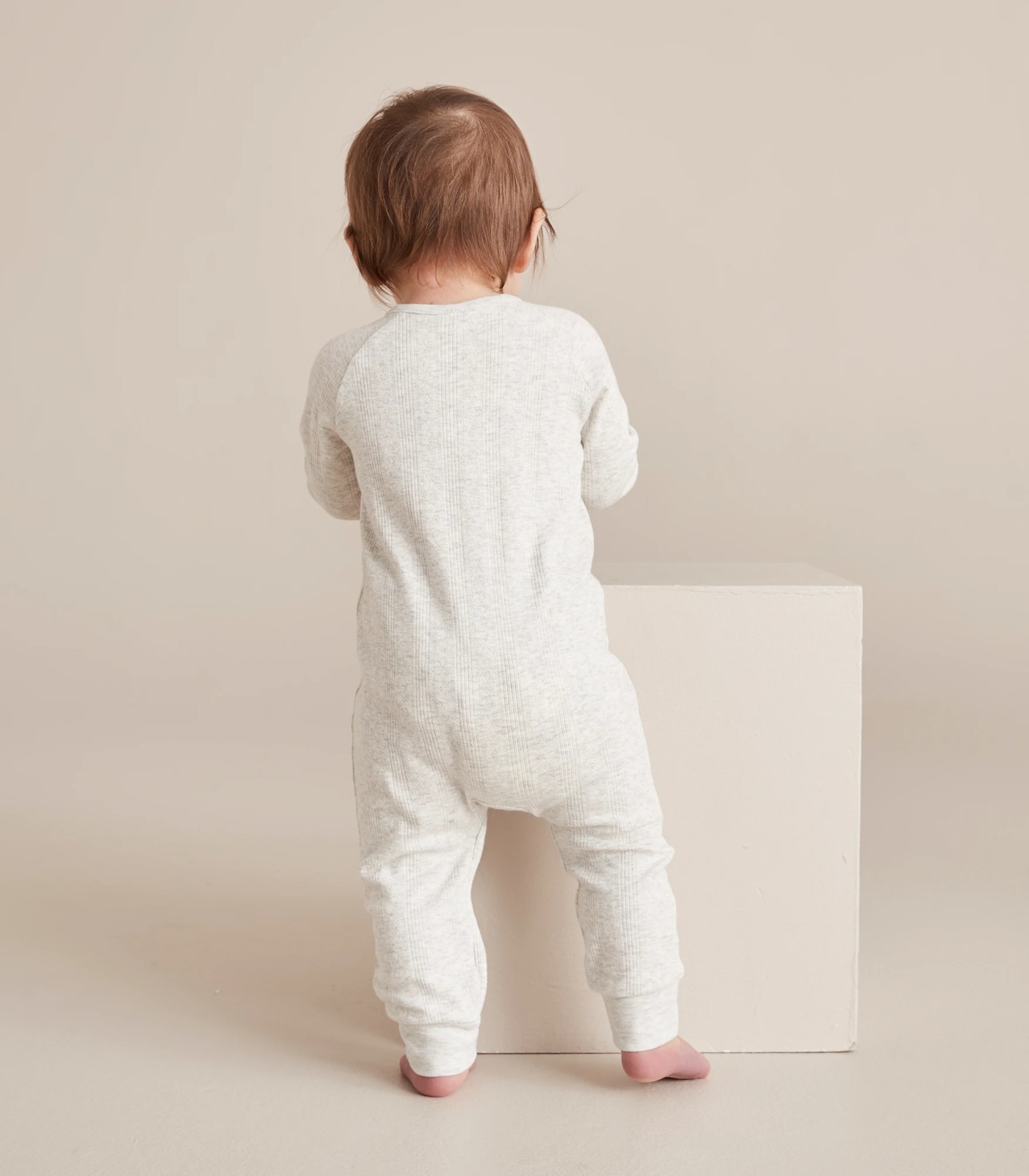 Baby Organic Cotton Pointelle Zip Coverall 5 of 5