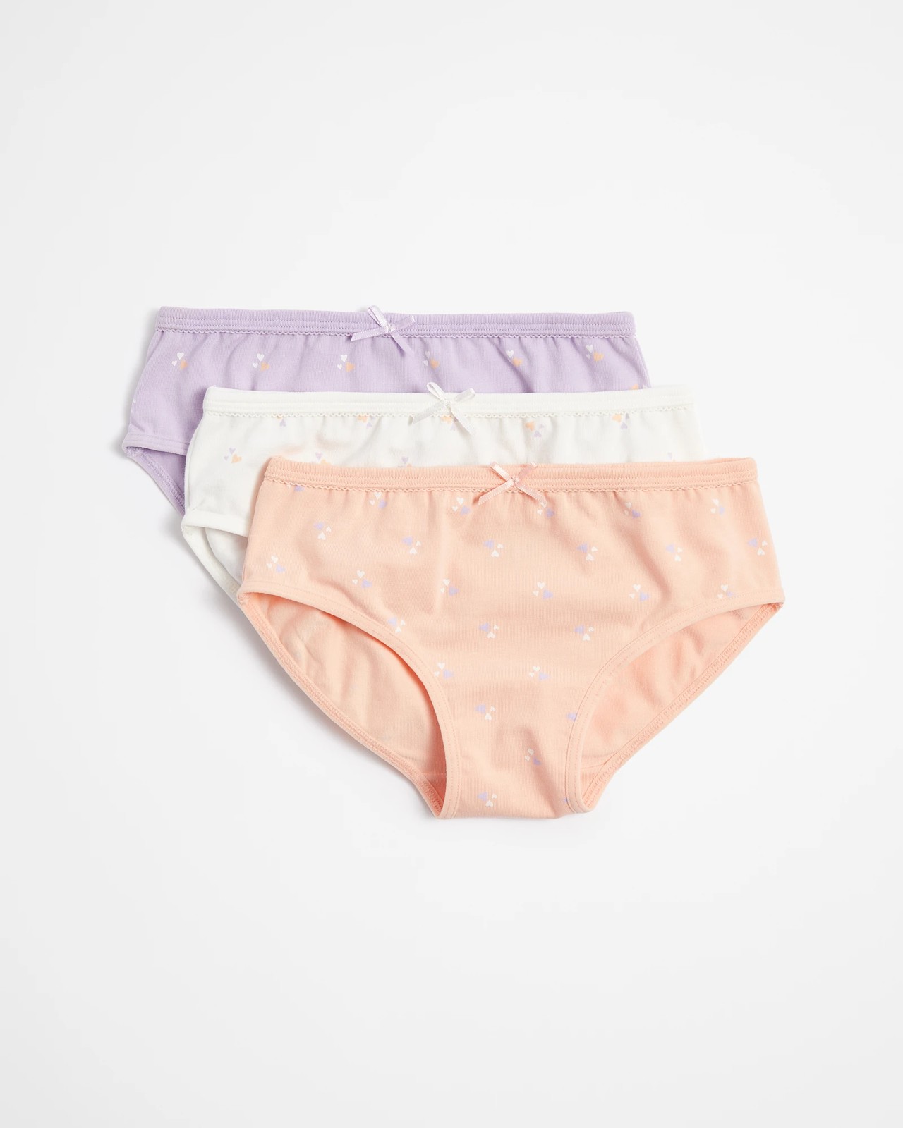 GIRLS' COTTON BRIEFS - 3-PACK 