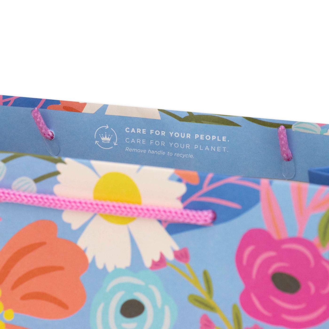 Hallmark Large Gift Bag - Blue Floral 3 of 3