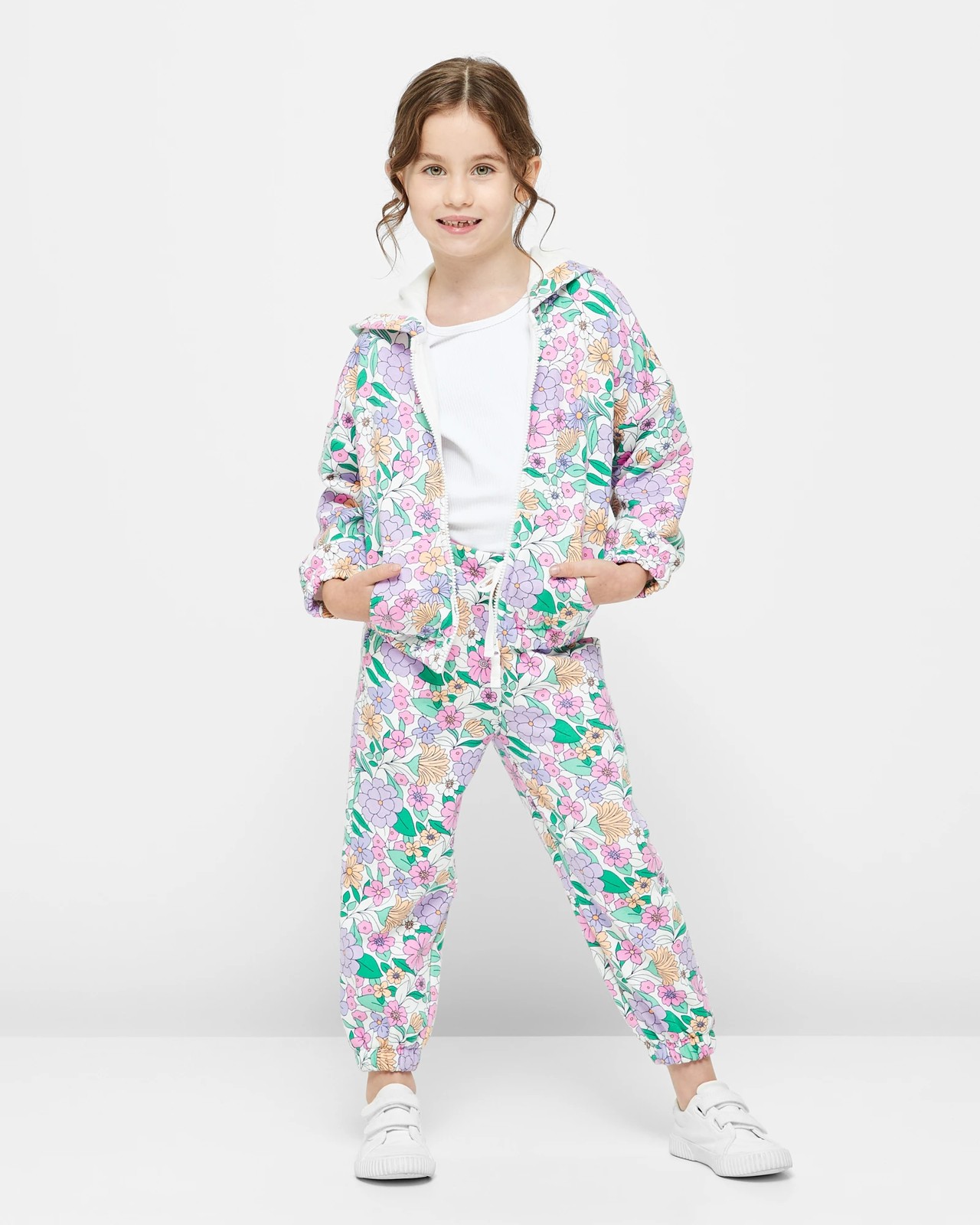 Zip Thru Print Hoodie - Multi Floral | Target Australia