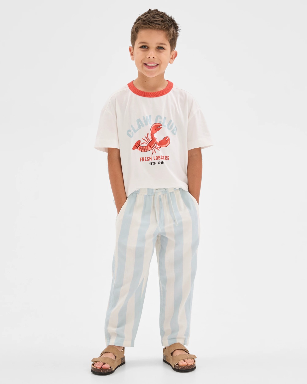 T-Shirt and Pants 2 Piece Set - Blue / Red 2 of 5