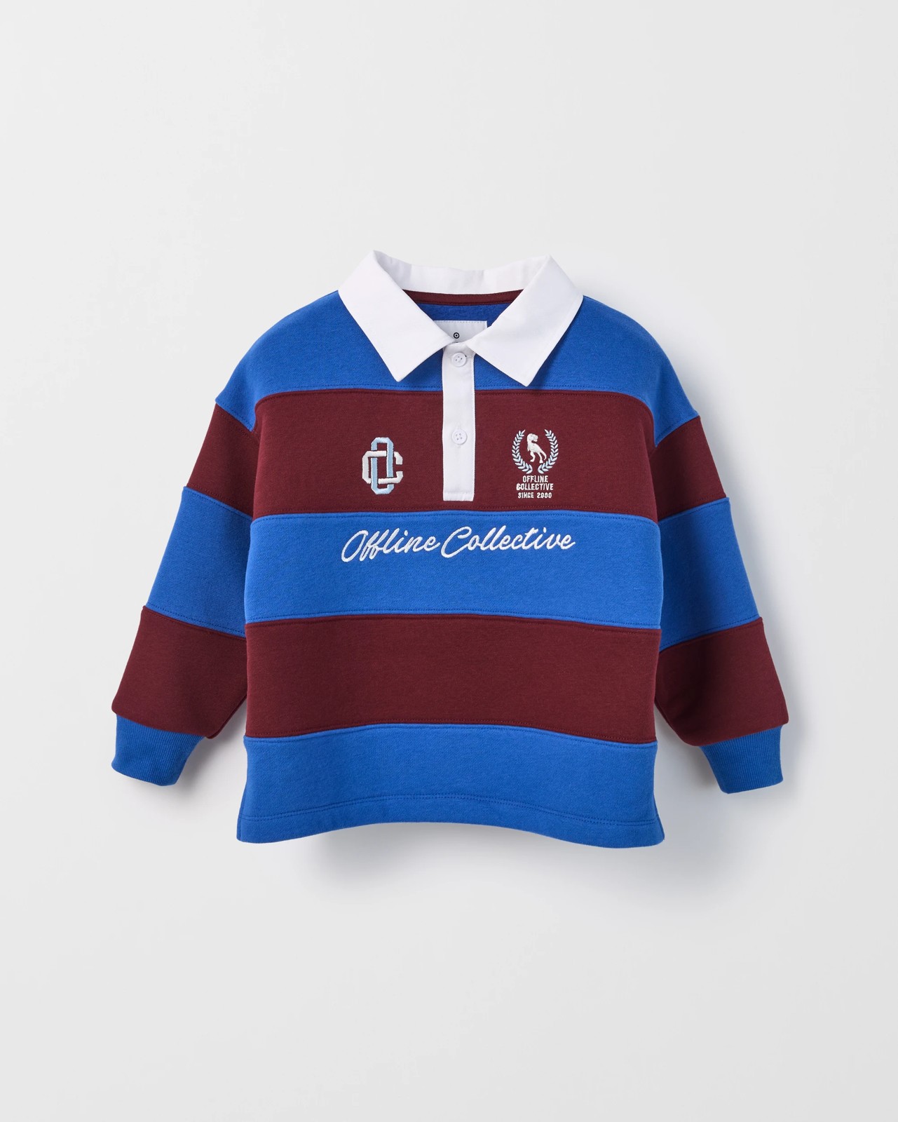 Australian Cotton Blend Heavyweight Oversized Rugby Jumper - Blue 5 of 5